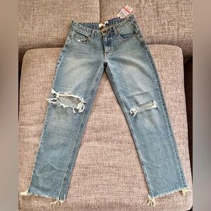 NWT Aviator Nation 🌈 Vintage Wash Mid Rise Canyon Jeans Size 26